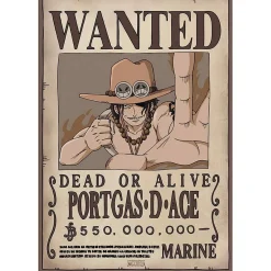 ABYSSE CORP ABYSTYLE - Póster Wanted Ace One Piece 61x91.5cm ㅤ