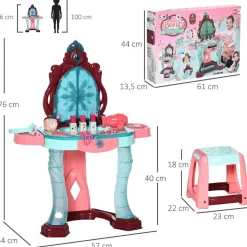 Homcom Aiyaplay - Tocador con taburete