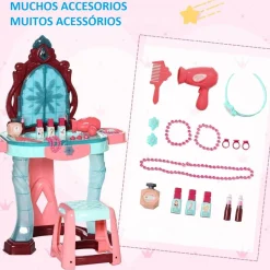 Homcom Aiyaplay - Tocador con taburete