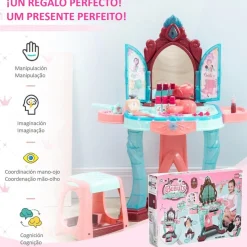 Homcom Aiyaplay - Tocador con taburete