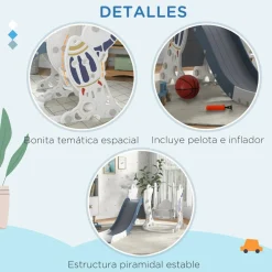 Homcom Aiyaplay - Tobogán, columpio y canasta