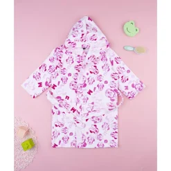 Prenatal Albornoz de niña Minnie en algodón rizo