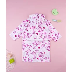 Prenatal Albornoz de niña Minnie en algodón rizo