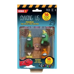 BIZAK Among Us - Pack 4 figuras con sellos (varios modelos)