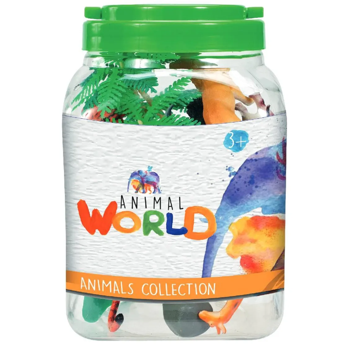ANIMAL WORLD - Bote con 28 animales* Coleccionables Y Mini Mundos