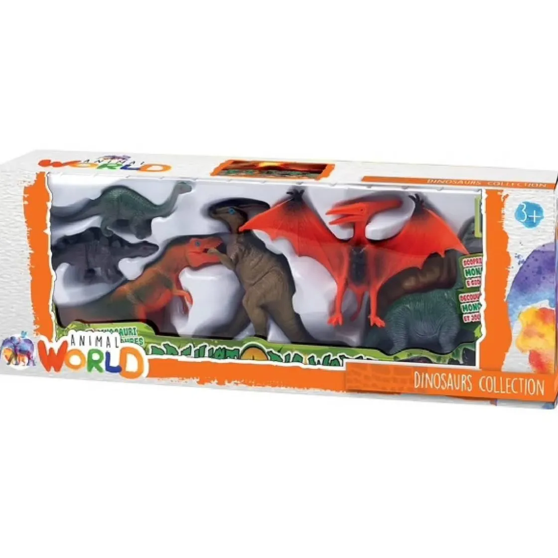 ANIMAL WORLD - Pack 7 figuras de dinosaurios