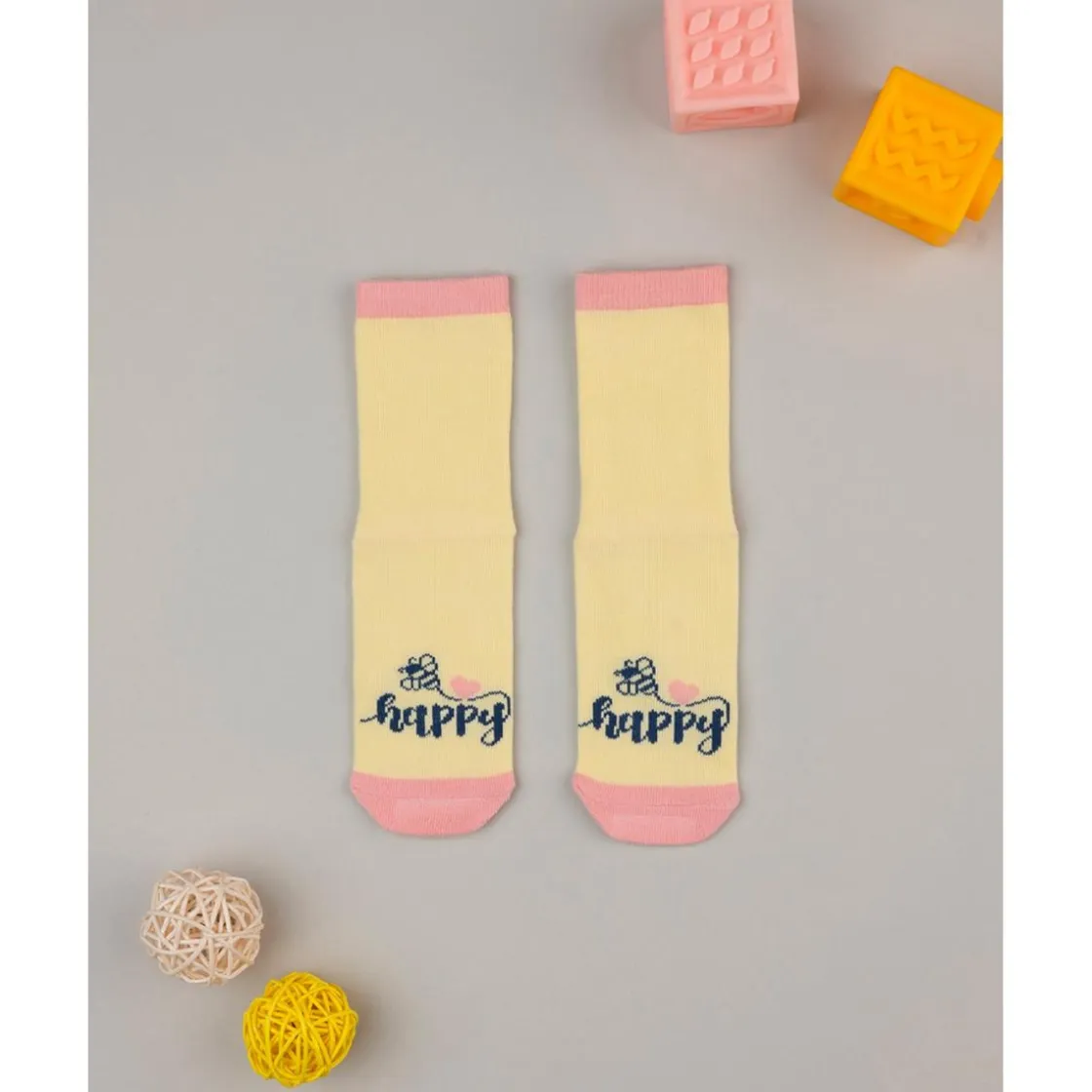 Prenatal Antideslizante niña amarillos happy