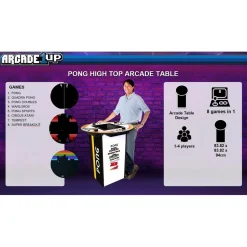Arcade1Up - Mesa de juegos recreativa Multijugador Pong Arcade Table* Videojuegos