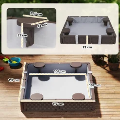 AIYAPLAY Arenero con 4 asientos