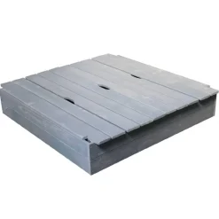 SOULET Arenero de madera pretaladrado con tapa-bancos