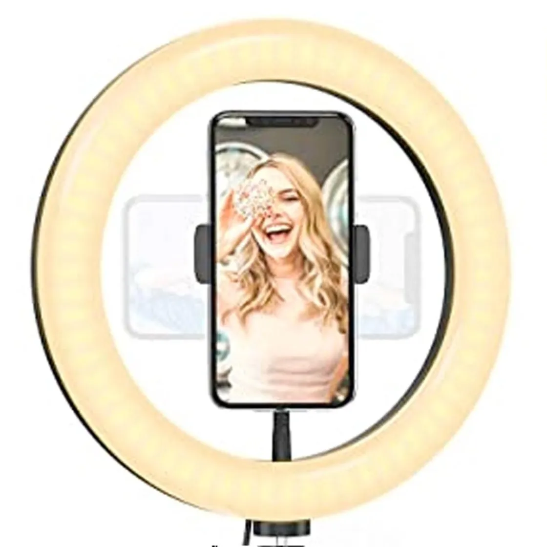 KLACK EUROPE Aro de luz 26 cm Led 3 modos de color con trípode 210 cm* Figuras De Acción