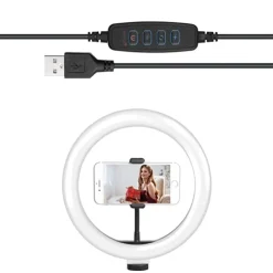 KLACK EUROPE Aro de luz 26 cm Led 3 modos de color con trípode 210 cm* Figuras De Acción