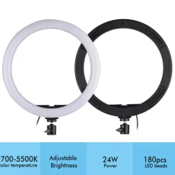 KLACK EUROPE Aro de luz 26 cm Led 3 modos de color con trípode 210 cm* Figuras De Acción