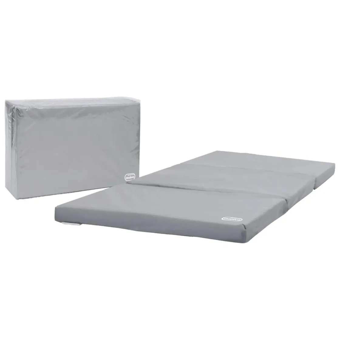 ASALVO - Colchón para cuna de viaje gris