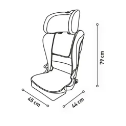 ASALVO - Silla de auto I-Size Unifix Gris 100-150 cm