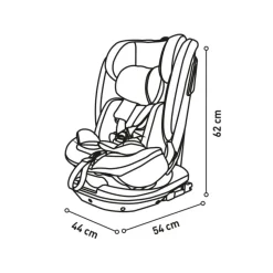 ASALVO - Silla de auto Panafix Negra 40-150 cm* Sillas De Coche·Desde 40 A 150 Cm