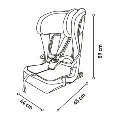 ASALVO - Silla de auto Profix Negro 76-150 cm