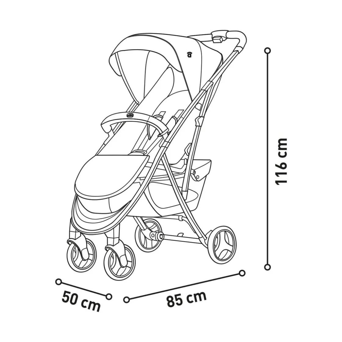 ASALVO - Silla de paseo Cotton 2 Rosa