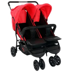 ESTAR A SALVO,SL INTERNET Asalvo - Silla de Paseo Gemelar Dinamic Rojo