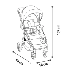 ASALVO - Silla de paseo Iconic Azul