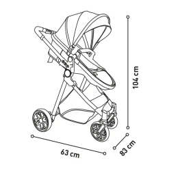 ASALVO - Trío convertible Sidney 2 Rosa