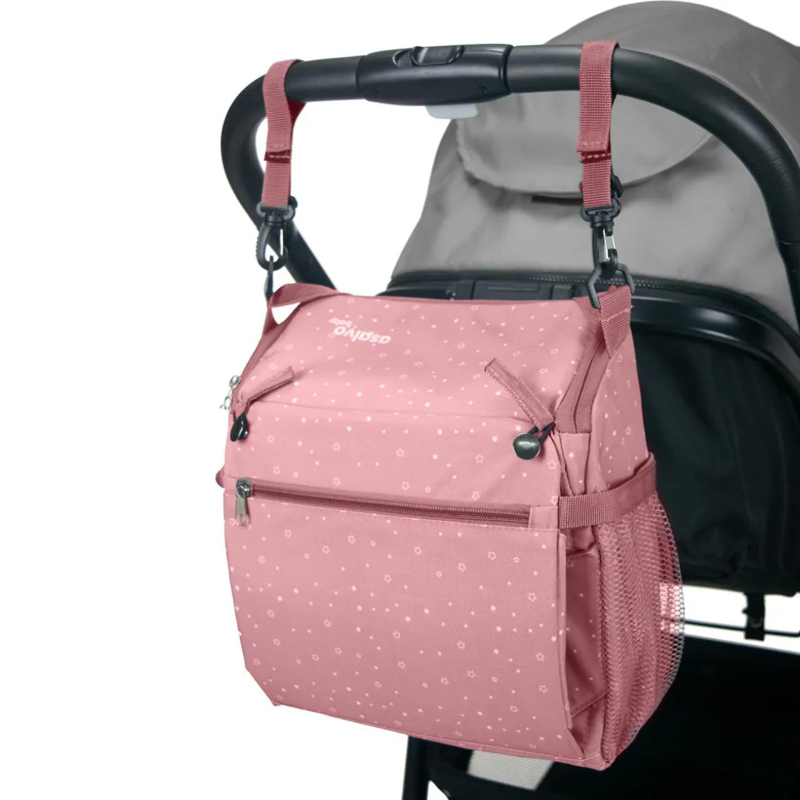 ASALVO - Trona de viage-Bolso Hummus Estrellas Rosa* Tronas·Tronas Bebe