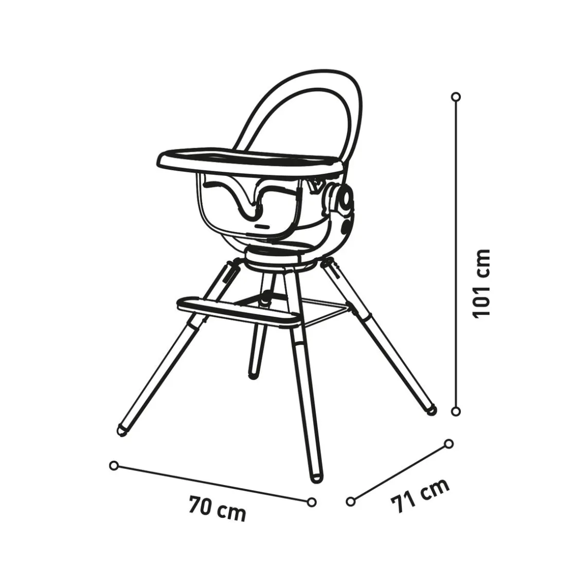 ASALVO - Trona infantil de madera Adriá* Tronas·Tronas Bebe