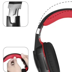 KLACK EUROPE Auriculares Gaming con LED y control de volumen para consola PS4, XBOX y PC Rojo* Figuras De Acción