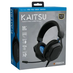 INDECA Auriculares Gaming Kaitsu PS Negro