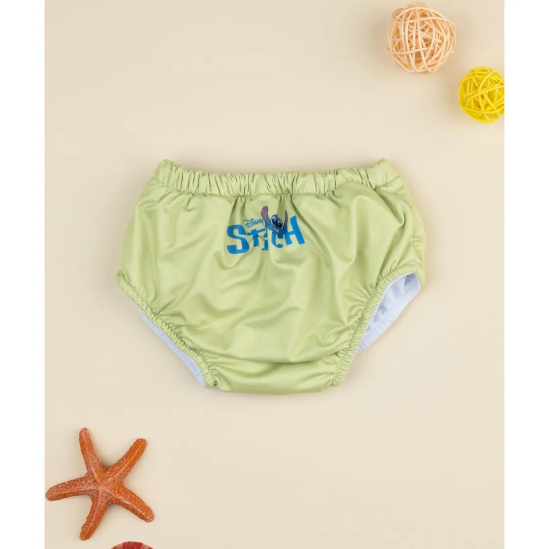 Prenatal Bañador Anti-Fugas Stitch Verde para Niños