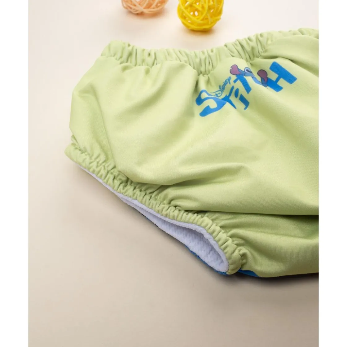 Prenatal Bañador Anti-Fugas Stitch Verde para Niños