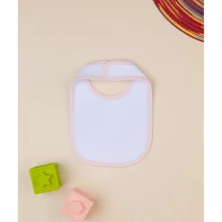 Prenatal Babero niña blanco/rosa