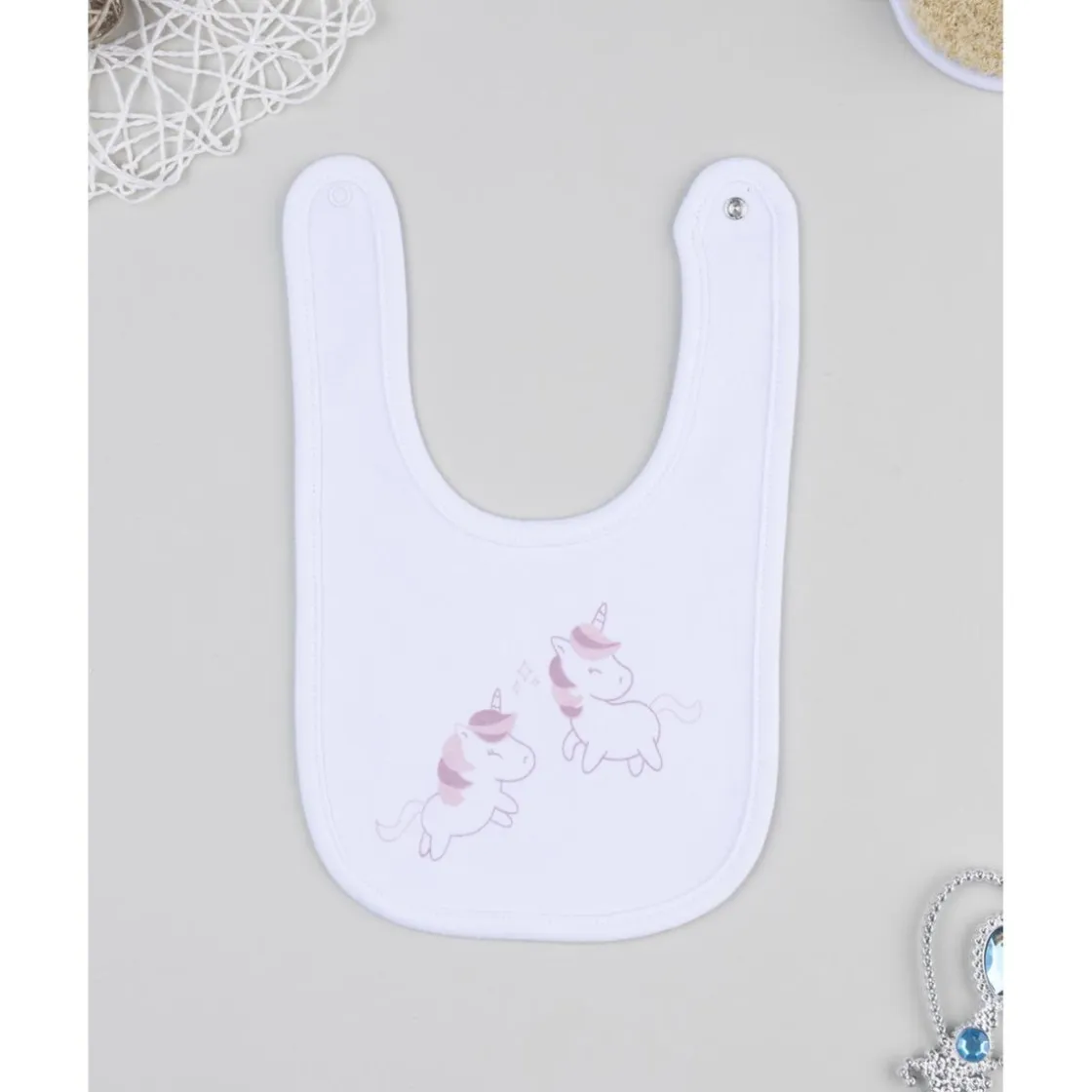 Prenatal Babero niña con unicornios