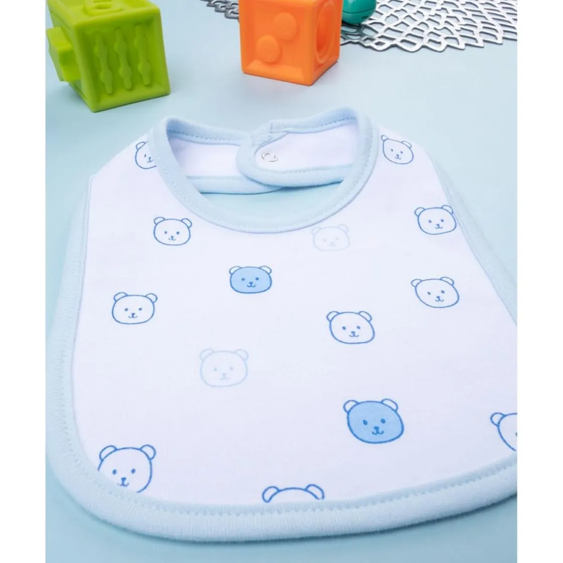 Prenatal Babero niño blanco/azul con ositos* Recién Nacido·Ropa Y Accesorios|Ropa Y Accesorios·Baberos