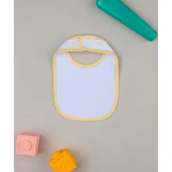 Prenatal Babero para Niña Blanco y Amarillo con Margaritas