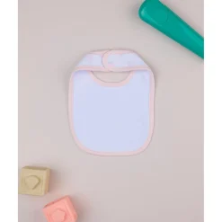 Prenatal Babero para Niña Blanco y Rosa con Margaritas* Recién Nacido·Ropa Y Accesorios|Ropa Y Accesorios·Baberos