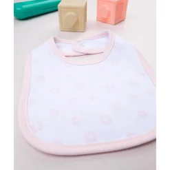 Prenatal Babero para Niña Blanco y Rosa con Margaritas* Recién Nacido·Ropa Y Accesorios|Ropa Y Accesorios·Baberos