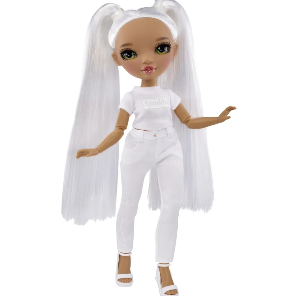 RAINBOW HIGH BABY born - Muñeca de moda Color & Create con ojos verdes y accesorios extra