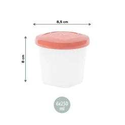 BABYMOOV - 6 Recipientes Babybols 250 ml