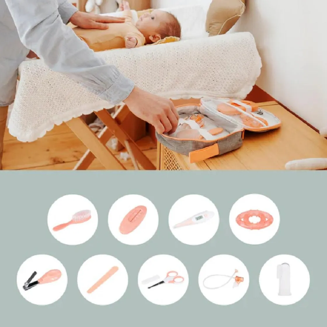 BABYMOOV - Neceser de baño melocotón