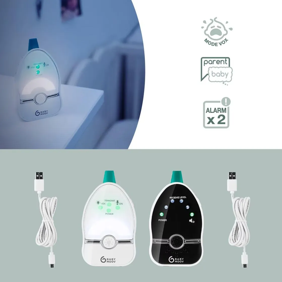 BABYMOOV - Vigilabebé de audio Easy Care