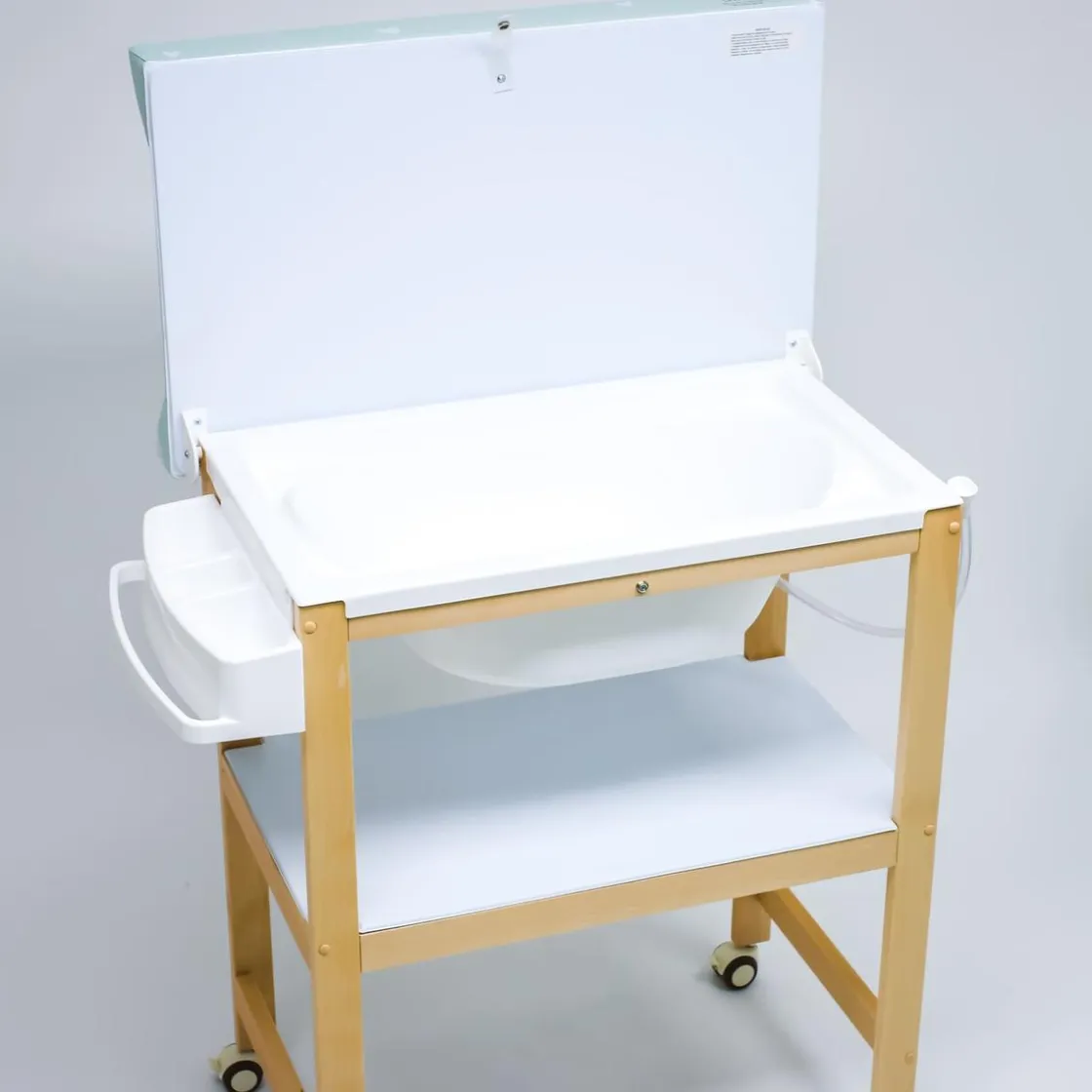 PLASTIMYR Bañera de Madera Natural Sobrebidé Tipys Mint* Baño Y Accesorios·Bañeras Cambiador