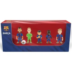 BANDAI - Pack de 5 muñecos del Futbol Club Barcelona de 7 cm