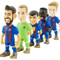BANDAI - Pack de 5 muñecos del Futbol Club Barcelona de 7 cm