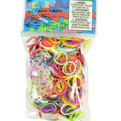 BANDAI - Paquete de 600 gomas elásticas Rainbow Loom para manualidades* Estilo De Vida