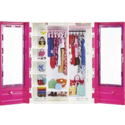 BARBIE - y Ken con vehículo y armario