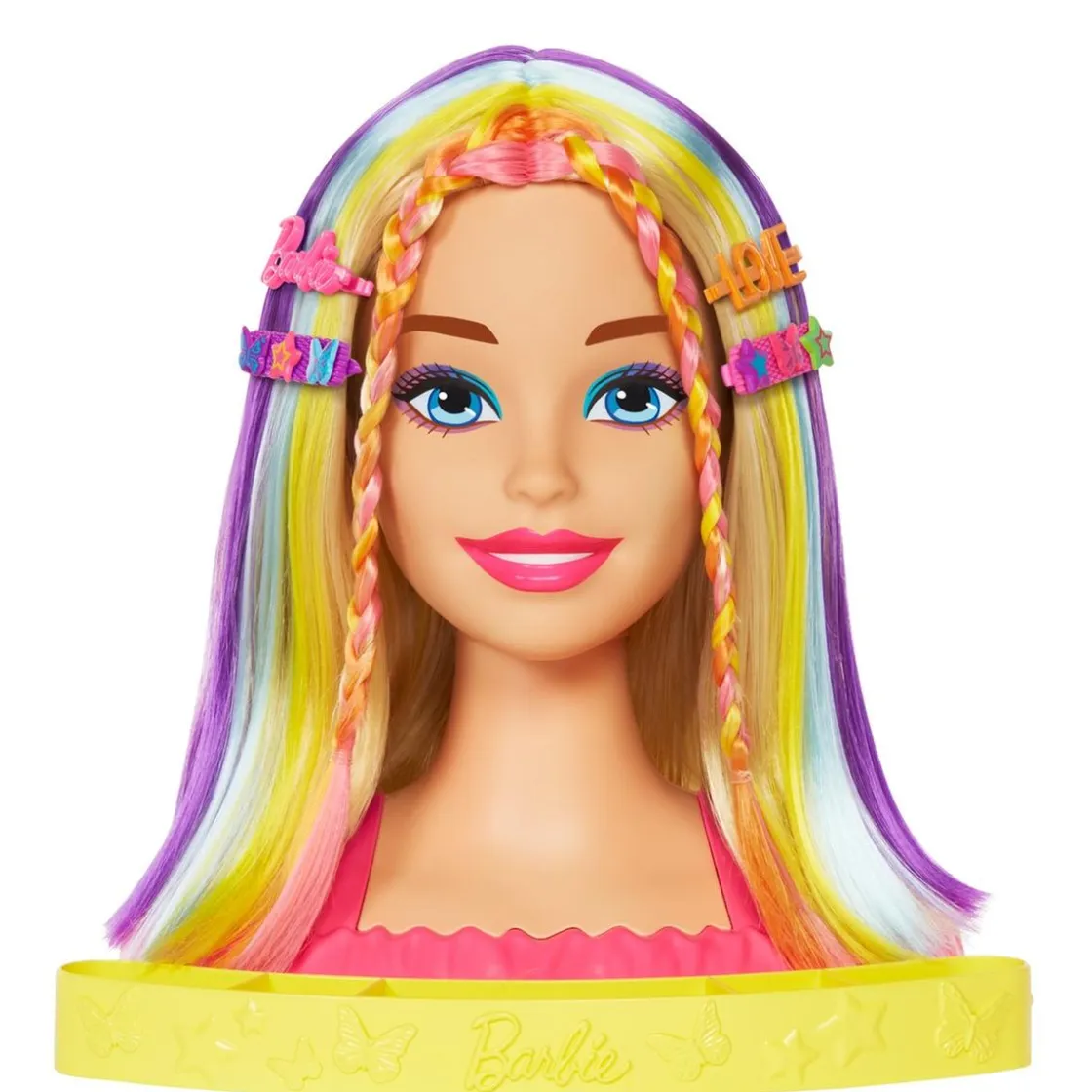 MATTEL Barbie - Busto de Barbie con pelo largo y accesorios para jugar a peluquería ㅤ* Muñecas