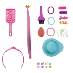 MATTEL Barbie - Busto de Barbie con pelo largo y accesorios para jugar a peluquería ㅤ* Muñecas