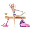 MATTEL Barbie - Conjunto Muñeca Gimnasta con Barra y Accesorios ㅤ* Muñecas