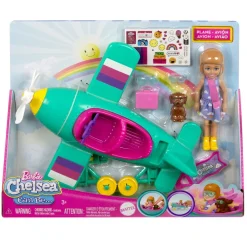 MATTEL Barbie - Juguete avión biplaza con hélice giratoria y accesorios ㅤ* Muñecas